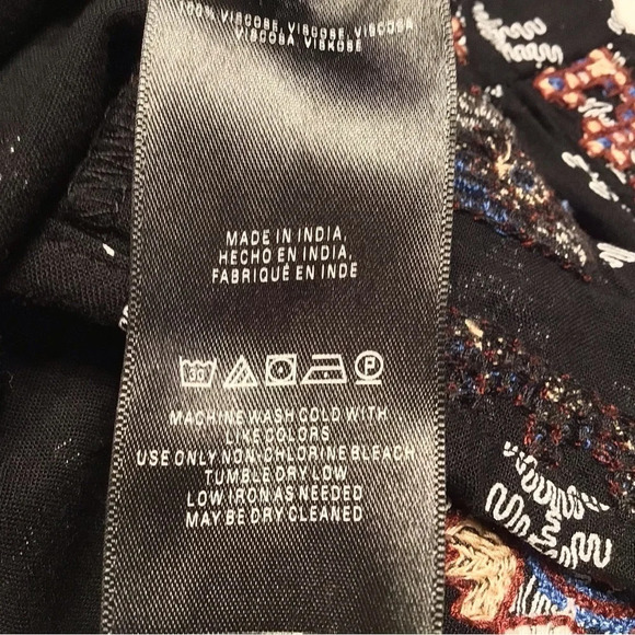 Anthropologie Vanessa Virginia Caria Dress Sz XS Black Red Boho Work School EUC - Picture 9 of 9